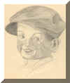 Thumbnail image of my father's boy with cap drawing. Click here for a larger image that will open a new window. 