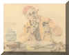 Thumbnail image of my father's man examining pipe drawing. Click here for a larger image that will open a new window. 