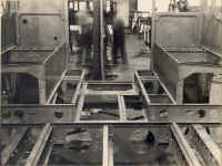 Small image of Routemaster RM3 under construction. Click here for a larger image that will open a new window. bottom_frame_from_front.jpg (88405 bytes)