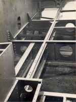 Small image of Routemaster RM3 under construction. Click here for a larger image that will open a new window. bottom_frame_from_rear_ns.jpg (87735 bytes)