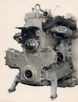 Small image of Routemaster RM3 under construction. Click here for a larger image that will open a new window. engine_with_timing_cover.jpg (66035 bytes)