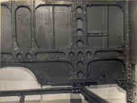 Small image of Routemaster RM3 under construction. Click here for a larger image that will open a new window. front_bulkhead_interior_structure_os.jpg (63660 bytes)
