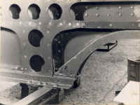 Small image of Routemaster RM3 under construction. Click here for a larger image that will open a new window. front_bulkhead_longituinal_bar_connection_ns.jpg (80619 bytes)