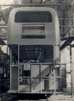 Small image of Routemaster RM3 under construction. Click here for a larger image that will open a new window. rear_frame.jpg (74702 bytes)
